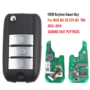 Genuine 3 buttons Smart Remote Car <strong>key</strong> Fob For <strong>MG</strong> <strong>ZS</strong> MG6 MG5 HS 2017 2018 2019 Keyless Go 433mhz With ID47 Chip PCF7953X - Product Image 1