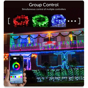 Promoción al aire libre 5V USB APP DMX Control Sueño Cambio de color LED Luces de hadas Cadena de luces inteligente Luces de decoración de Navidad - Product Image 3