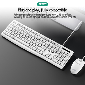 Teclado y ratón con cable para ordenador de escritorio, juego de teclado y ratón especial para oficina - Product Image 6