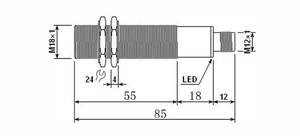 Alta precisión para M18 Sensor de distancia ultrasónico Sensor analógico 0-5V/0-10V/1-5MA/4-20MA Detector de movimiento Lineal de proximidad - Product Image 5