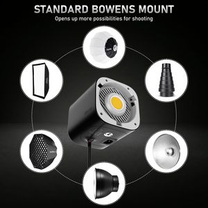 ULANZI LT026 100W LED luce Video Bowens Mount COB illuminazione a uscita continua con controllo magnetico fotografia - Product Image 4