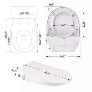 Modern Smart Toilet Seat Cover O-V-D-Type Non-Electric <strong>Bidet</strong> with Filter Easy-to-<strong>Use</strong> ABS Plastic Design for Bathroom Good Price - Product Image 4