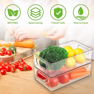Multifunctional PET Refrigerator Storage Box Freezer Storage Organizer <strong>Bins</strong> for Kitchen - Product Image 2