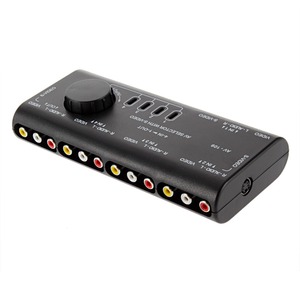 <strong>4</strong> in <strong>1</strong> Out AV RCA <strong>Switch</strong> Box AV Audio Video Signal Switcher <strong>Splitter</strong> <strong>4</strong> Way Selector with RCA Cable for Television DVD VCD TV