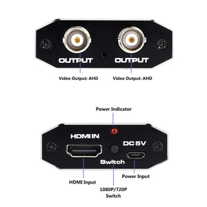 4K HDMI para TVI CVI AHD BNC Video Signal Extender Transmissor Conversor Adaptador Transmissor com AHD Loopout 500M Repetidor para Gravador de Vídeo