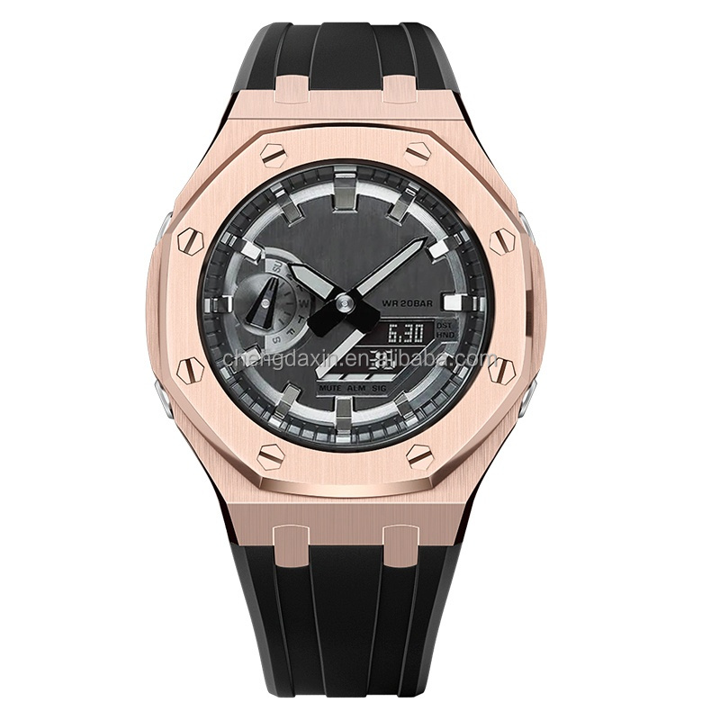 Rose gold-black