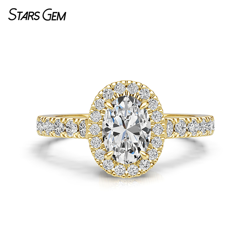 14K Yellow Gold-Oval Cut