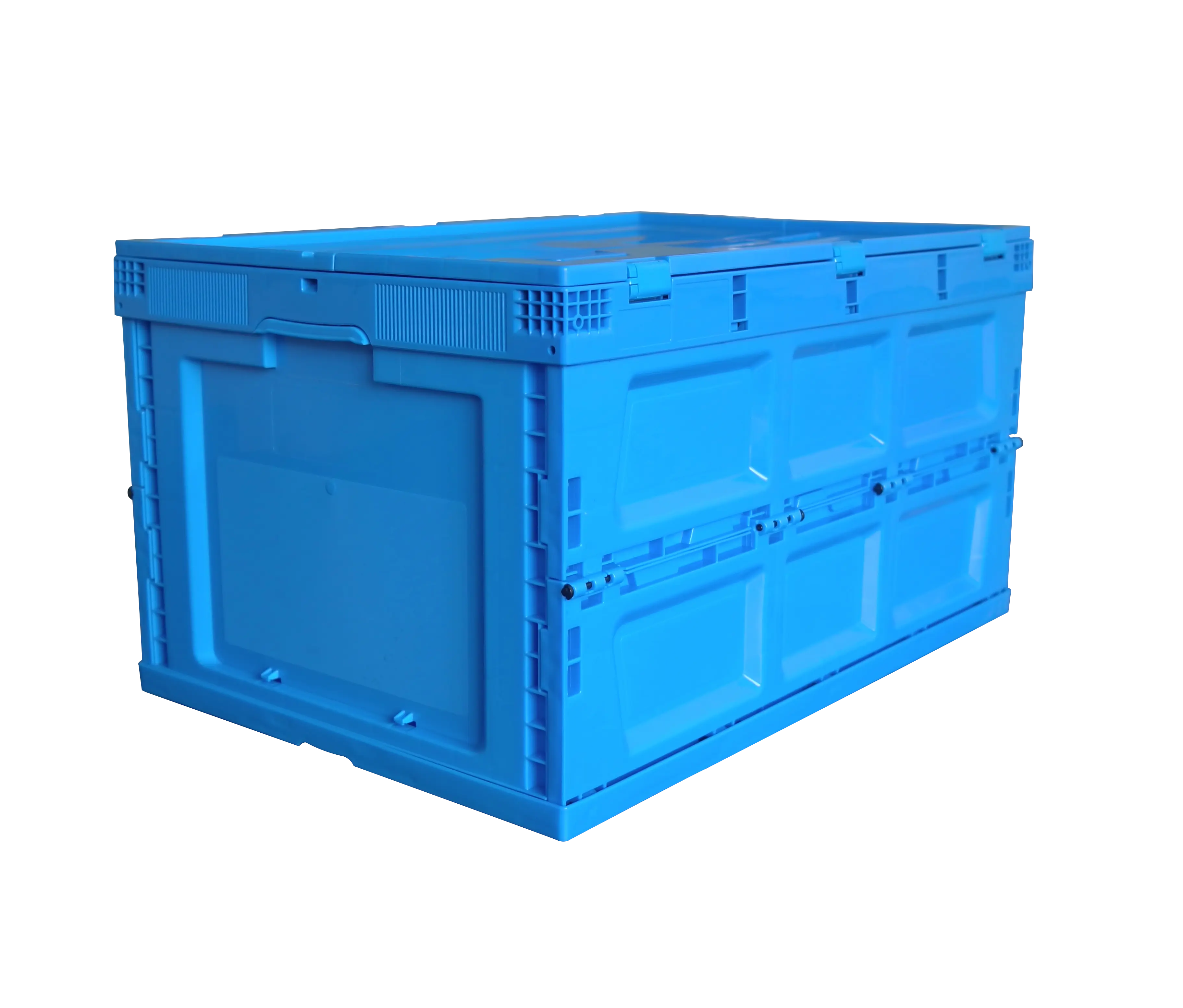 Blu di colore solido tipo 65x44x36 cm riutilizzabile di plastica cassa pieghevole per il trasporto