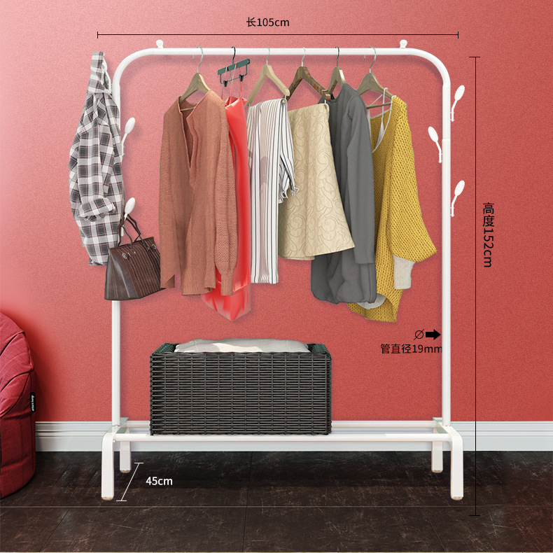 Perchero doble - blanco - 105cm