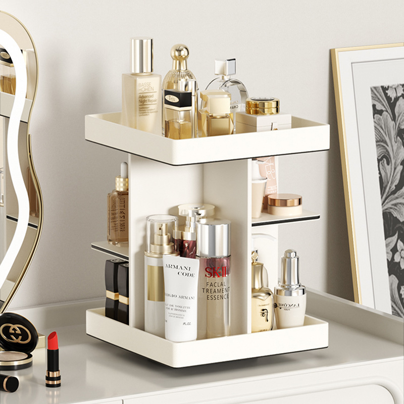 Cream White - Rotating Square Shelf