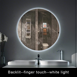 60cm LED Light <strong>Mirror</strong> Touch <strong>Sensor</strong> <strong>Switch</strong> Round Full Length Looking Glass Night Club Defog Smart bluetooth Dressing Table <strong>Mirror</strong> - Product Image 2