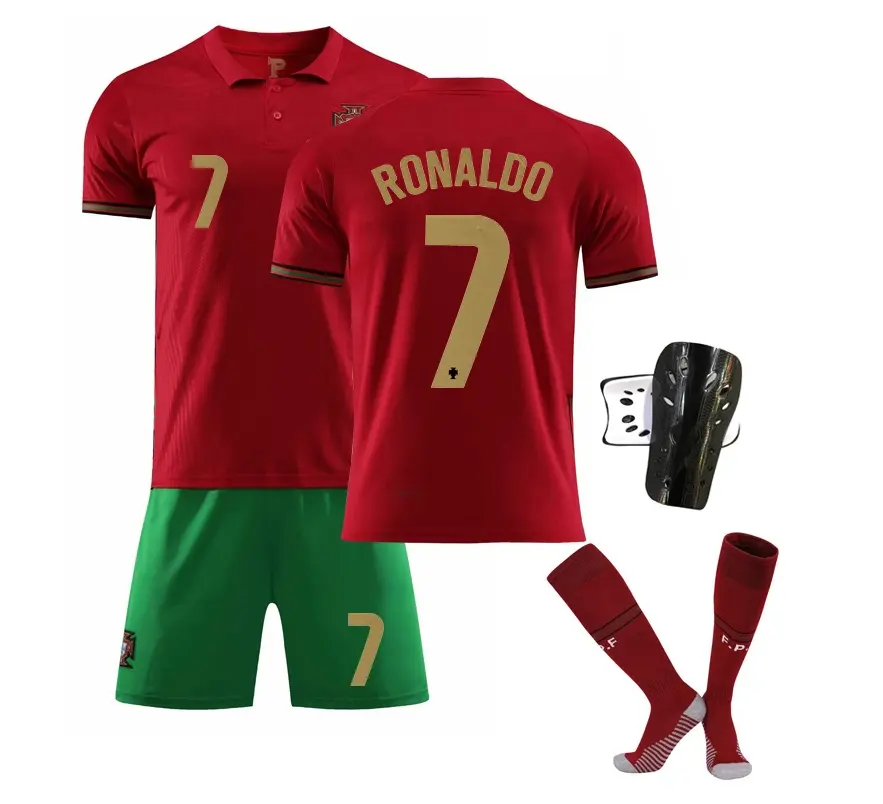 2021 Tシャツポルトガルサッカー服サッカー服ホームファイルNo.7クリスティアーノロナウドジャージー男性用