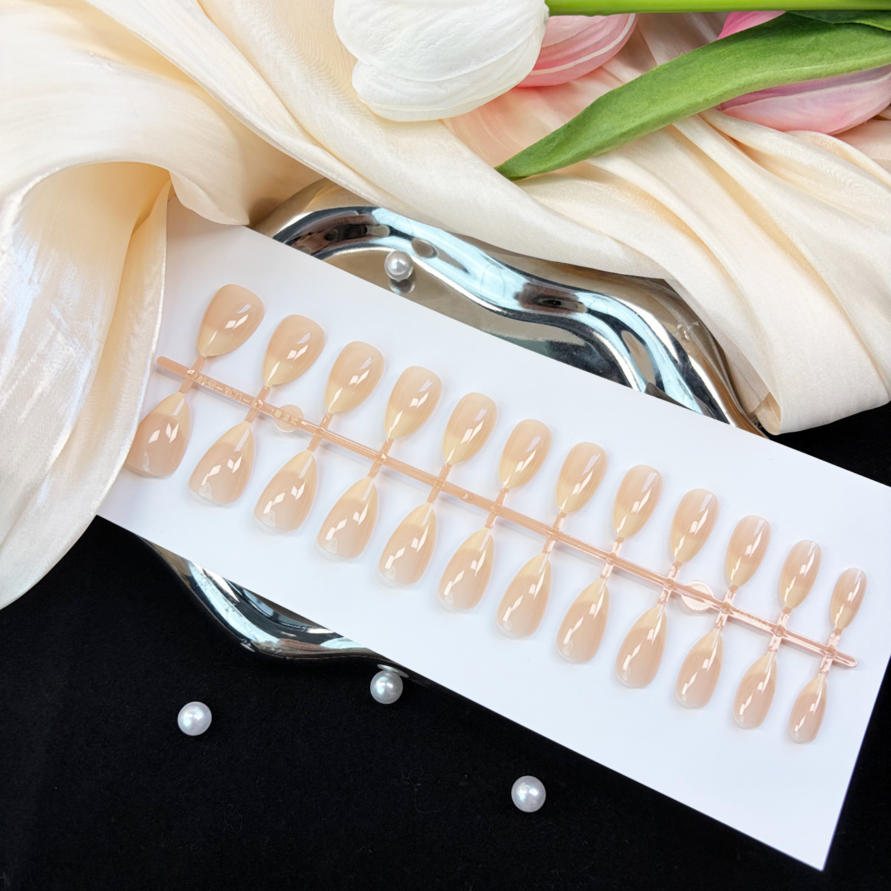 Uñas color nude té con leche