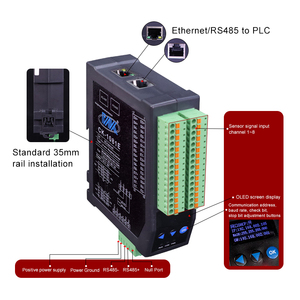 Módulo de adquisición de pesaje de 8 canales, comunicación RJ45, RS485, Modbus, Tcp, EtherCAT, red para sensor de presión de pesaje, 1 unidad, 2 unidades - Product Image 3
