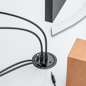 Ses bağlantı noktası 2 USB3.0 tipi c adaptör şarj noktası 4 in 1 usb c hub - Product Image 4