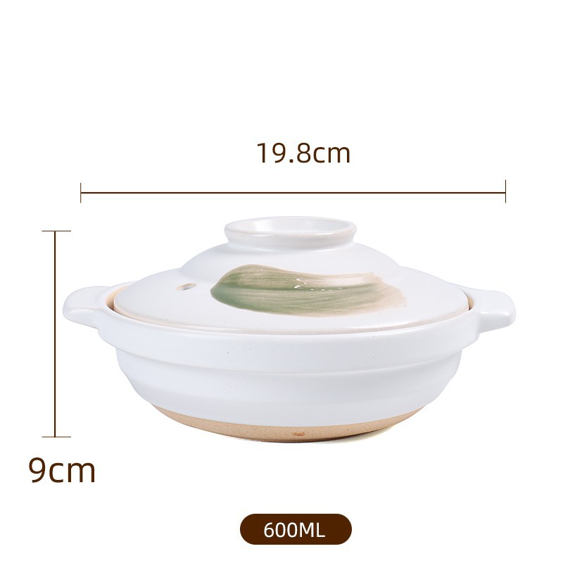 Poignée double-motif vert blanc 600ml