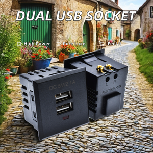 双USB 5V 2.1A电源插座CN标准13A额定DC充电模块USB台式插座电源面板 - Product Image 2