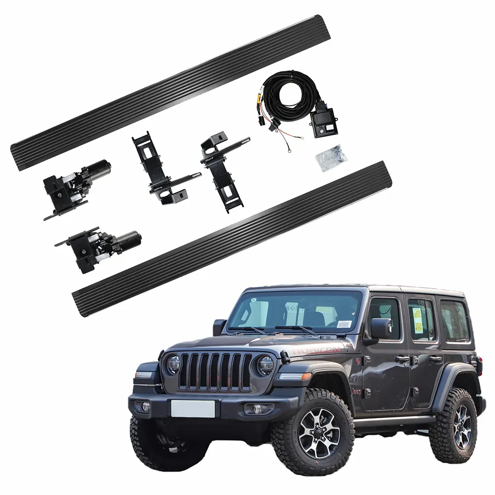 Su geçirmez ve pas geçirmez elektrikli marşpiye yan güç adım elektrikli marşpiye Jeep wrangler için