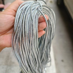 Custom Single Strand Soft Metallic Gold Silver Color Braided 3mm <strong>Elastic</strong> Cord <strong>String</strong> for Decorative Macrame Christmas Handmade - Product Image 4