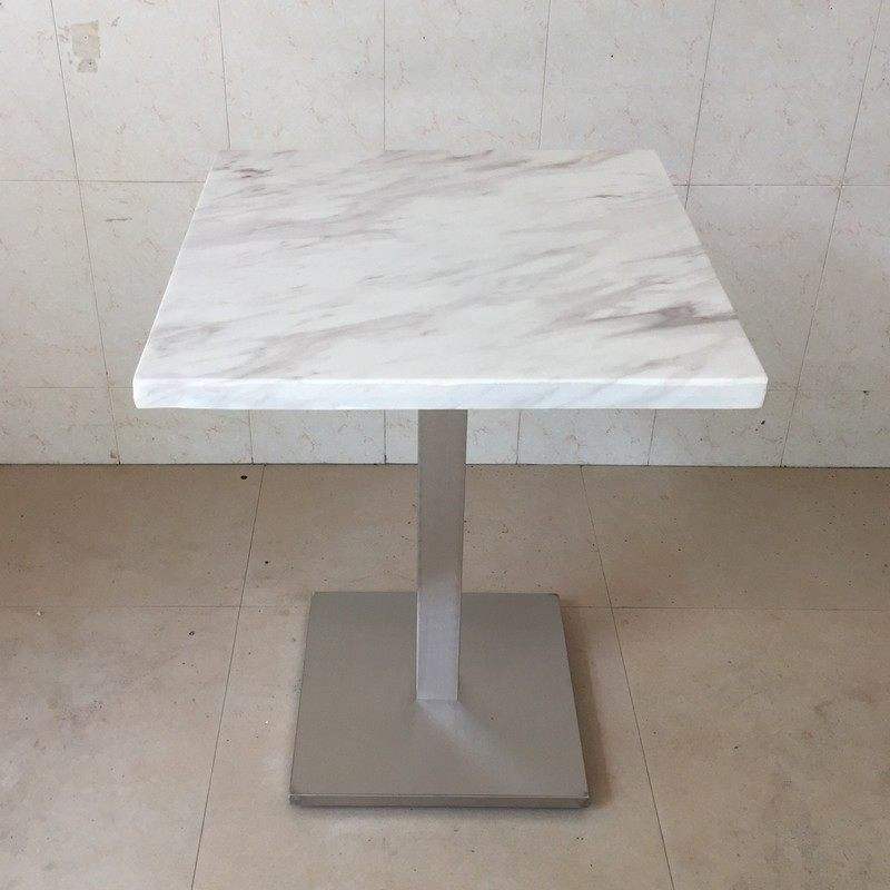 6060 square table with stainless steel legs