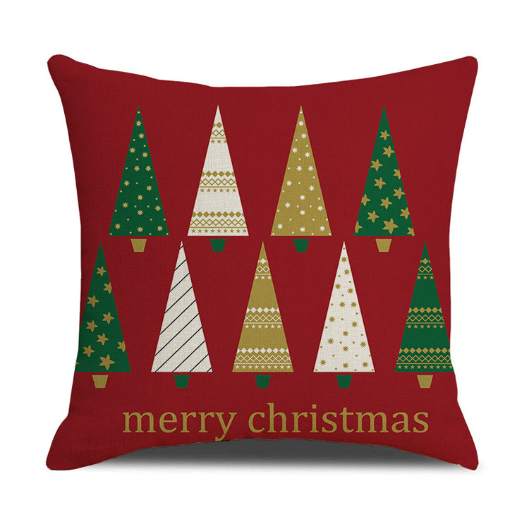 New Style Home Decor Christmas Day Pillow Case Factory Direct Sale Linen Cushion Cover