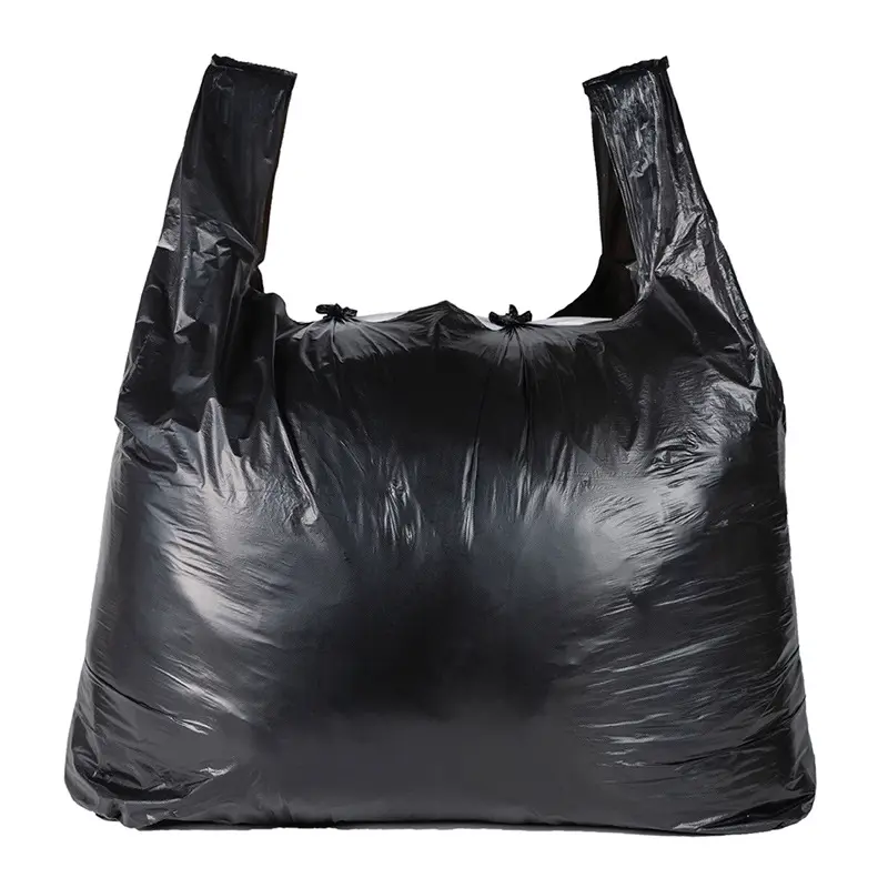 Bolsas de basura resistentes impresas a los mejores precios Bolsa de basura de plástico negro compostable bolsas de basura en rollo