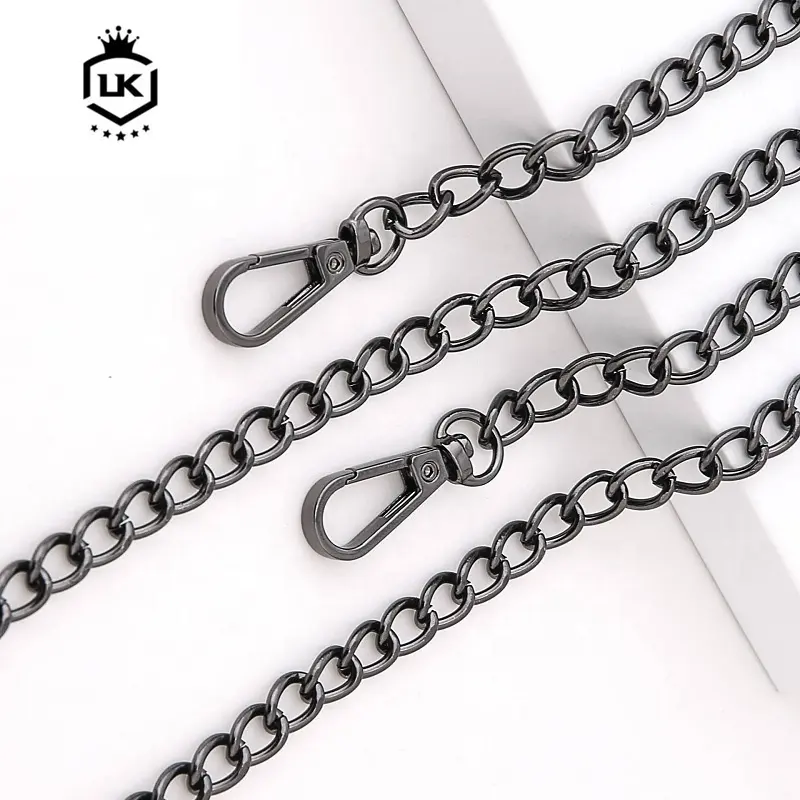 LanKe Bag Hardware Accessories 2.5mm Metal Purse Strap Bag Chain with Snap Hook