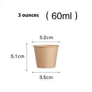 Tek duvar tek kullanımlık 3 oz 60 ml Mini içme fincan 30/50 ml küçük biyo-bozunur kağıt tadım fincan özel Logo baskı ile - Product Image 6