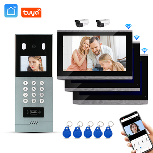Intercomunicador de puerta de casa inteligente Tuya, videoportero para apartamento múltiple, sistema de intercomunicación de red de Monitor interior de 10 pulgadas - Product Image 1