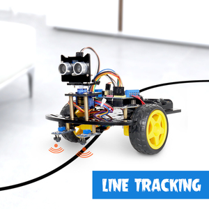 Fabrik 2WD Smart Robot Kit C/C Programmier projekt DIY Hindernis vermeidung Line Tracking Starter Roboter Auto Kit für Bildung - Product Image 3
