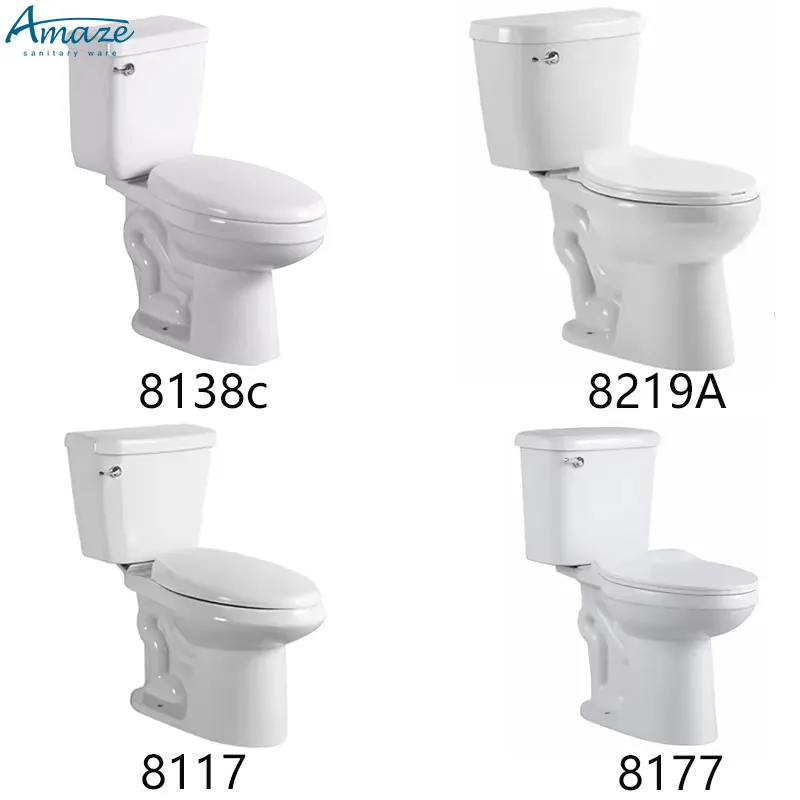 Chaozhou Amaze batı standart sifonik wc seramik sıhhi tesisat gereçleri su dolap iki parçalı set tuvalet