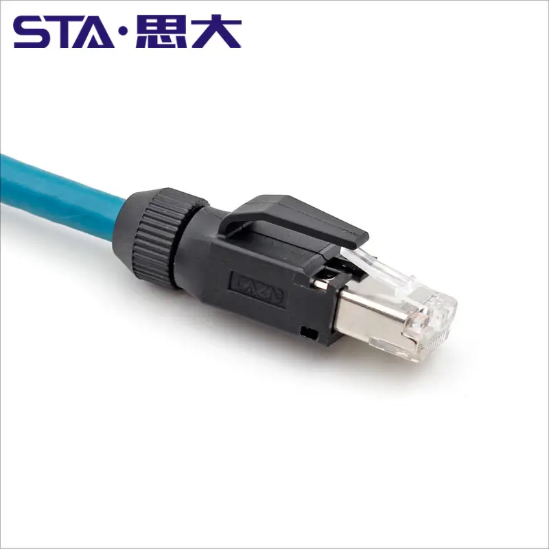 ネットワークWlanRJ45コネクタメタルプラスチック防水産業用パネルマウント8P8C CAT5 CAT6RJ45プラグレセプタクル