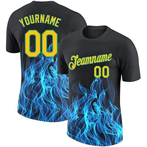 Flamme Noir-jaune-bleu sarcelle