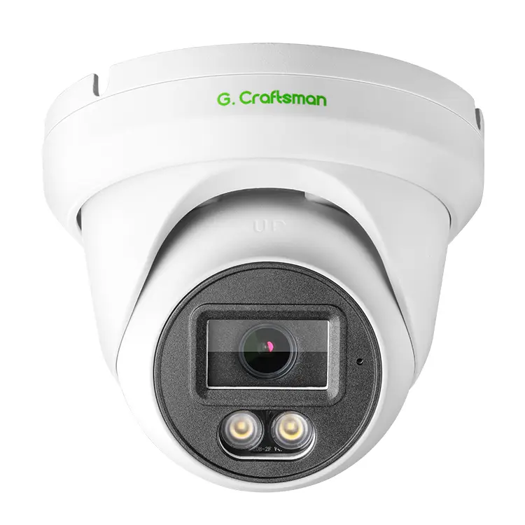 GX-NFI-M8S GCraftsman 4K 8MP Best Selling Vandalproof Metal Dome Turret Outdoor IP POE Câmera de rede com 90ft Night Vision