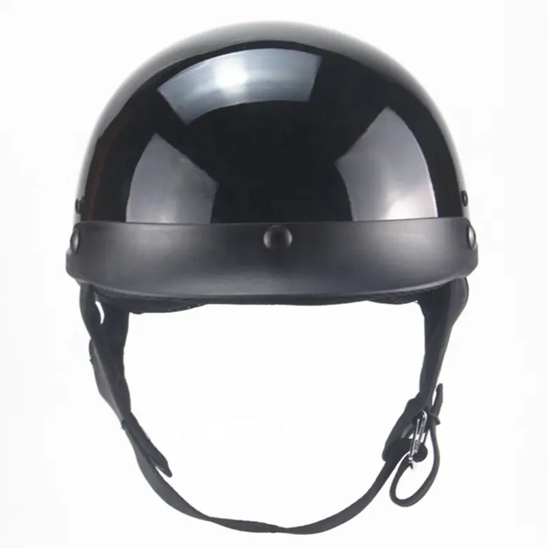 Мотоциклетные шлемы унисекс в стиле ретро матовый черный Немецкий полулицевой шлем мотоциклетный Чоппер круизер Байкерский S-XXL шлем мото