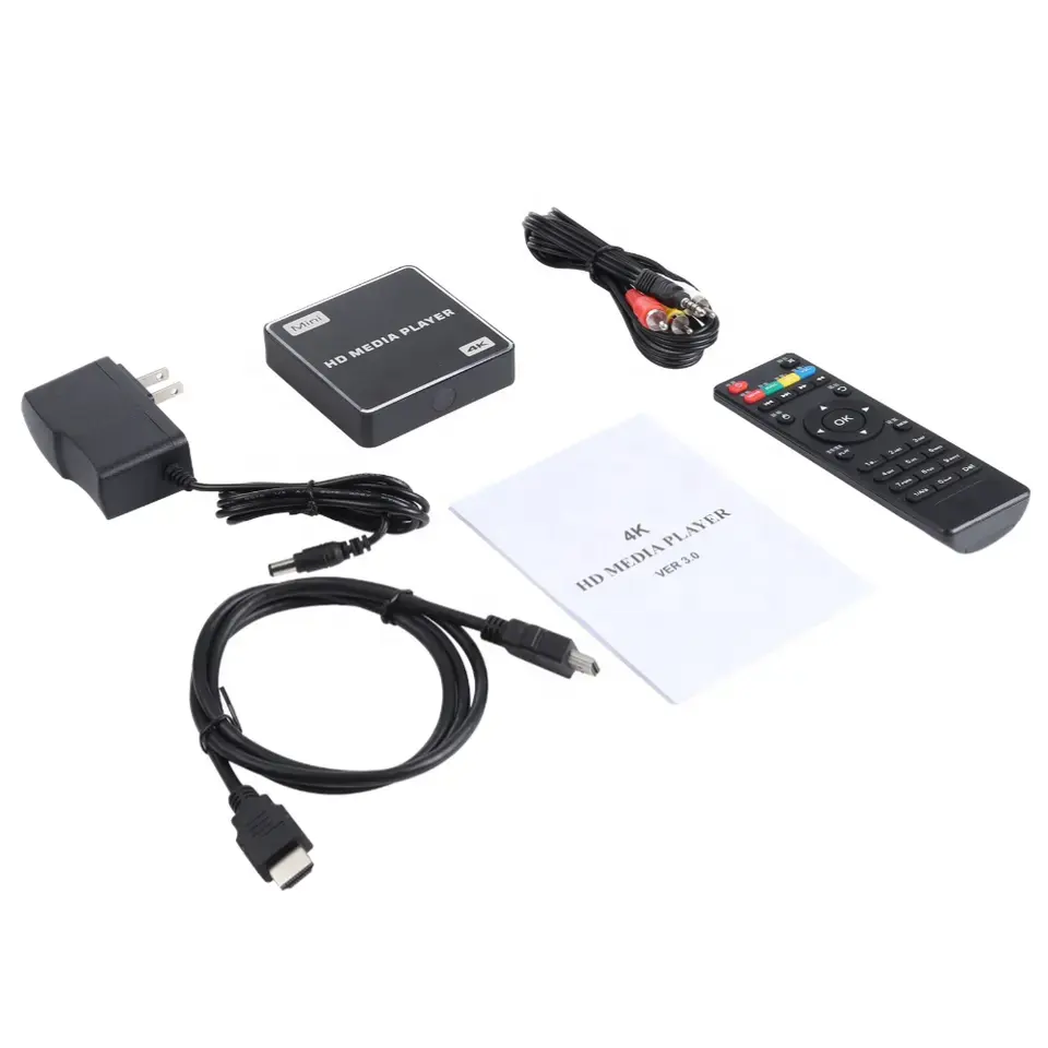 TV Box 4K, compatible con Internet, Wifi, disco USB, tarjetas SD, HDD, reproducción automática de vídeo, música, PPT, anuncios, publicidad, reproductor multimedia Full HD de 1080P, nuevo