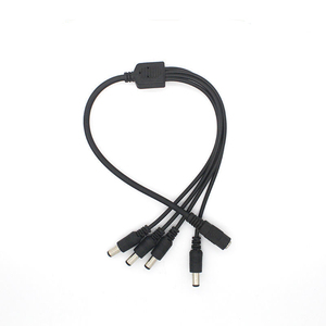 Connector <strong>DC</strong> Power Cable Extension <strong>Cord</strong> Electrical Supplies Pvc Silicone Wires Monitoring Female to Male 2 3 4 5 6in 1 5.5*2.1mm - Product Image 3