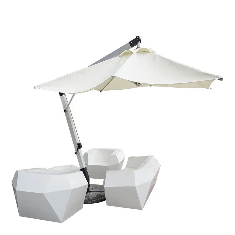 Poltrone per divani in fibra di vetro parasole FRP set di mobili da giardino per esterni mobili moderni mobili da giardino struttura in legno