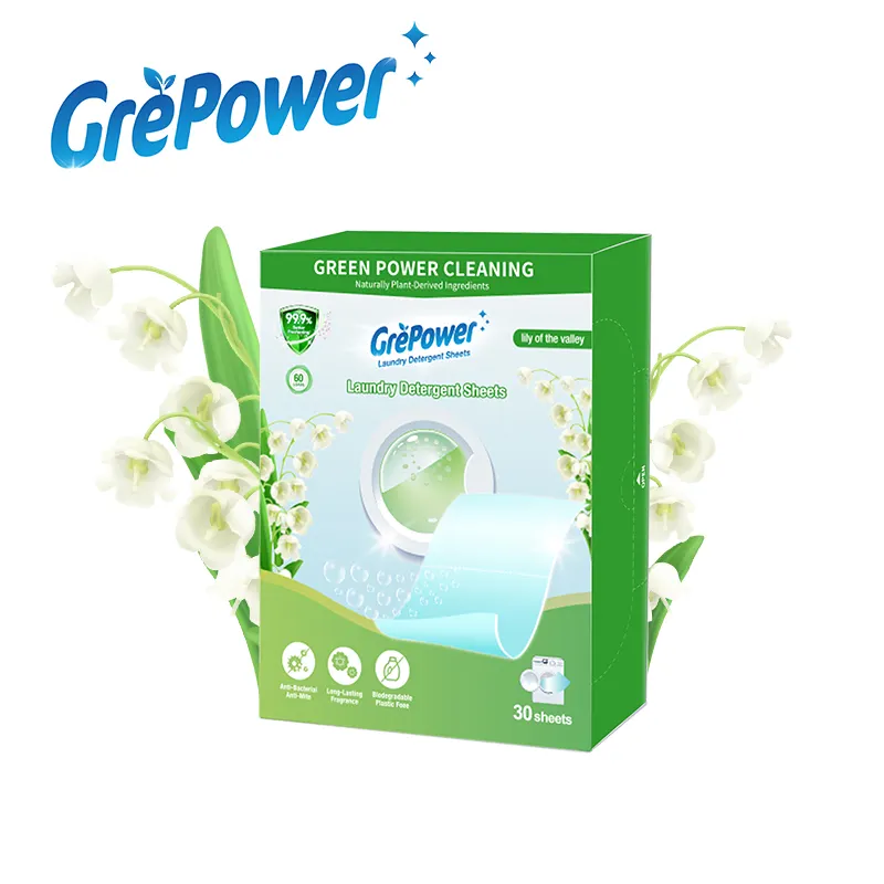 Liby Grepower baby detersivo organico per bucato fogli eco-friendly biodegradabile sapone color fogli per bucato OEM & ODM omo
