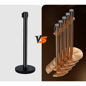 2025 ngân hàng mới hàng đợi đứng có thể thu vào nhung vành đai thép không gỉ <span class=keywords><strong>stanchion</strong></span> bài bạc/titan vàng/đen vàng ánh sáng rào cản - Product Image 5