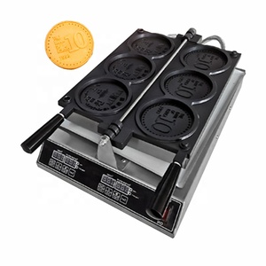 เครื่องทำวาฟเฟิลหยอดเหรียญทอง1500วัตต์เครื่องทำขนมแบบสโคนทรงกลมเครื่องอบชีส - Product Image 2
