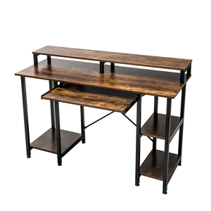 Moderna postazione di lavoro multiuso Home Office scrivania per Computer in metallo con ripiano - Product Image 2