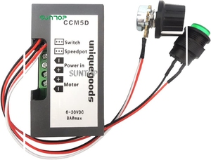 6V 12V 24V Display digitale LED DC Motor Speed Controller PWM interruttore di controllo della velocità continuo Driver HHO-nero CCM5D - Product Image 4