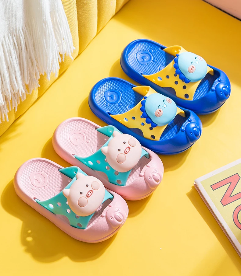 Cartoon Summer Sandals Slippers Kids Flat Toe Shoes Sandals for Boys and Girls