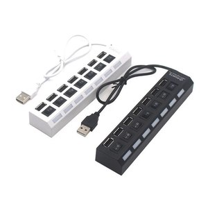 USB-концентратор 7-в-1 адаптер для многопортового использования адаптер питания Удлинитель USB 2,0 ПК Компьютерные аксессуары переключатель для ПК Usb порт для ноутбука - Product Image 6