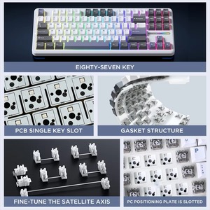 AULA F87 RGB Wired 87-<strong>Key</strong> Gaming Mechanical <strong>Keyboard</strong> Desktop Application with Red Switch and English Language - Product Image 5