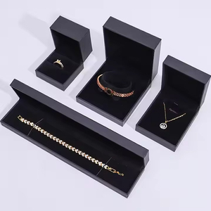 Bán buôn sang trọng màu đen Giấy hộp đồ trang sức cá nhân biểu tượng tùy chỉnh Vòng Cổ Vòng đeo tay bao bì các tông Giấy hộp đồ trang sức - Product Image 3