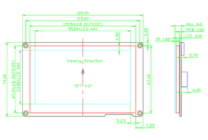 Nuovo modulo schermo Touch LCD con capacità seriale intelligente Nextion 4.3 "NX4827P043-011C TFT HMI
