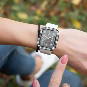 Apple Watchシリーズ10 9 8 7 6 5 SE 38mm 41mm 40mm,高級ブリングクリスタルダイヤモンド中空ハード保護ケース - Product Image 6