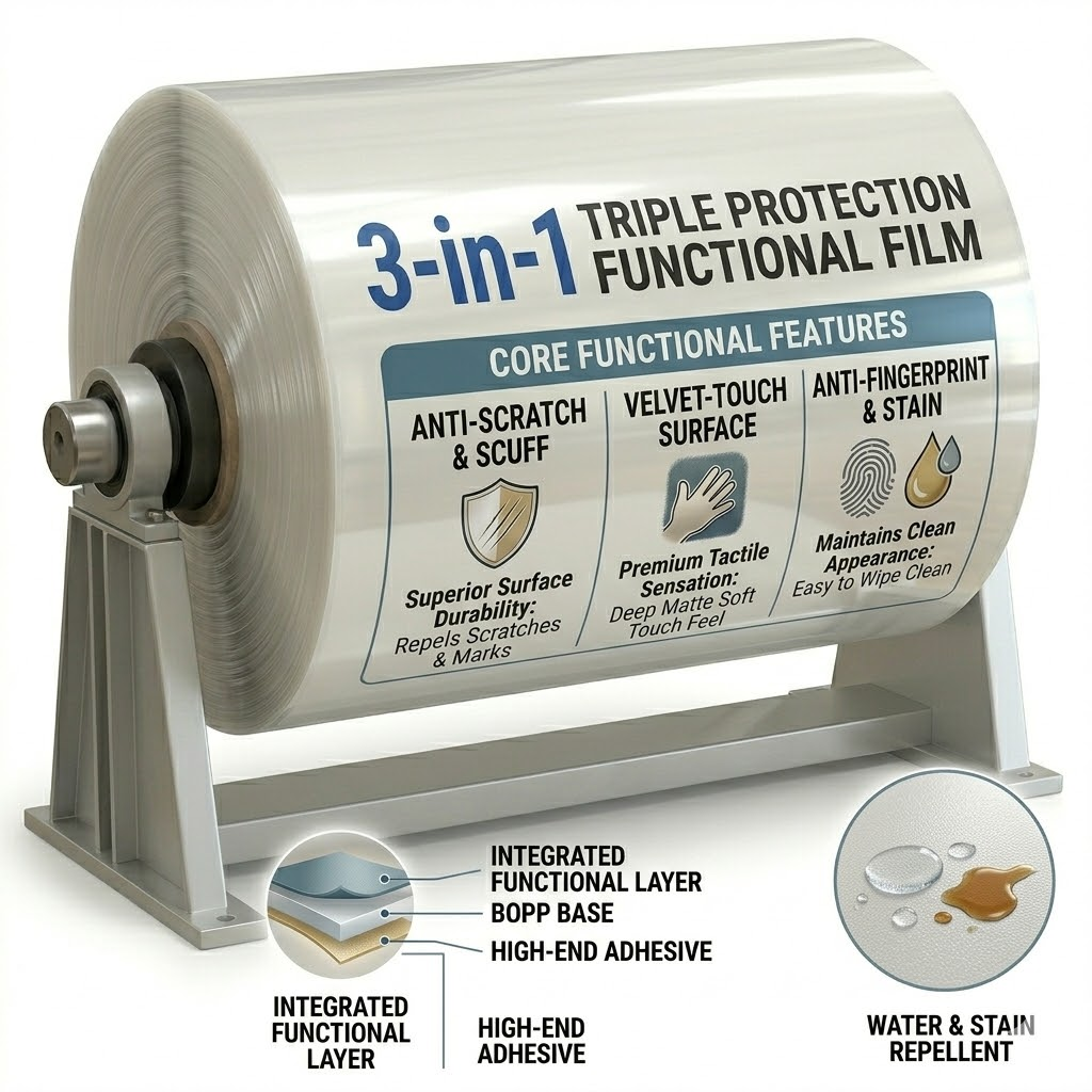 Scratch-Resistant & Touch & Stain-Resistant Triple In One